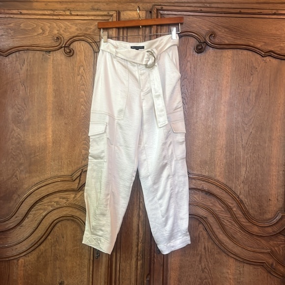 Banana Republic Cream Silk Utility Pant - Picture 3 of 13